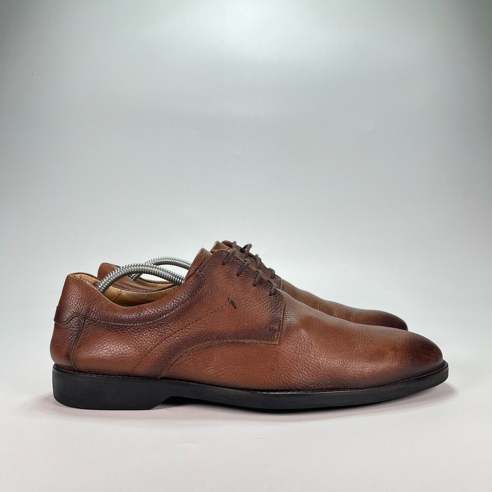 Marc Joseph New York Cognac Brown Leather Classic Derby Dress Shoes Mens Size 13